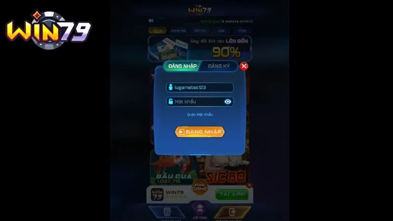 tim dung trang dang nhap win79